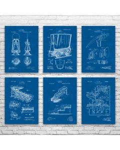 Mining Patent Posters Set of 6