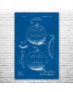 Halloween Jack-o-Lantern Poster Patent Print