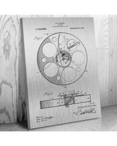 Movie Film Reel Patent Canvas Print