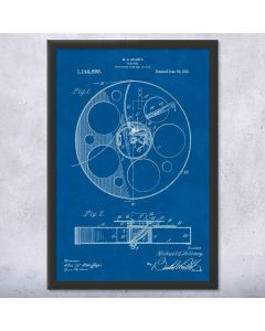 Movie Film Reel Patent Framed Print