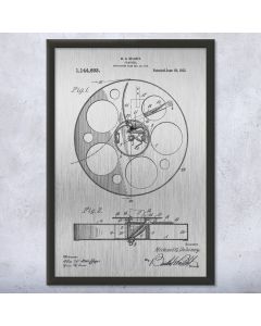 Movie Film Reel Framed Patent Print