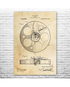 Movie Film Reel Patent Print Poster