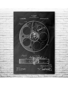 Movie Film Reel Poster Patent Print