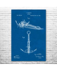 Boat Anchor Patent Print Poster