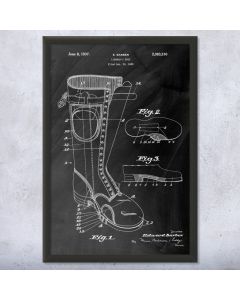 Linemans Boot Framed Patent Print