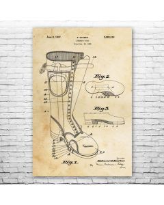 Linemans Boot Patent Print Poster