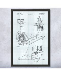 Pallet Jack Framed Patent Print