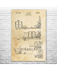 Pallet Truck Patent Print Poster