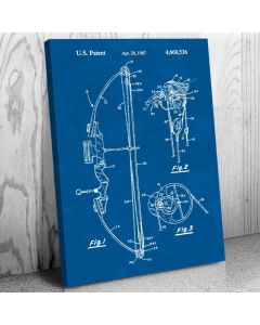 Archery Compound Bow Canvas Patent Art Print