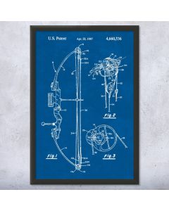 Archery Compound Bow Framed Patent Print