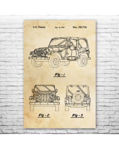 Offroad Truck Patent Print Poster