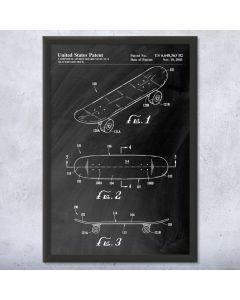 Double Kick Skateboard Framed Patent Print