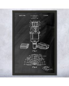 Studio Ribbon Microphone Framed Patent Print
