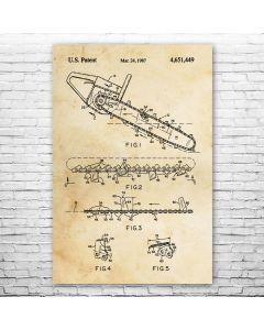 Chain Saw Poster Patent Print