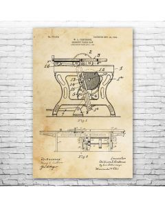 Table Saw Patent Print Poster