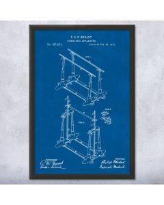 Gymnastics Parallel Bar Patent Framed Print