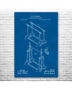 Gymnastics Parallel Bar Patent Print Poster