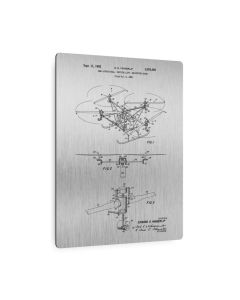 Quadcopter Drone Patent Metal Print
