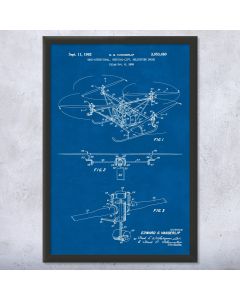 Quadcopter Drone Framed Patent Print