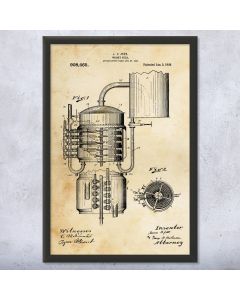 Whiskey Still Patent Framed Print