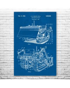 Bulldozer Earth Mover Poster Patent Print