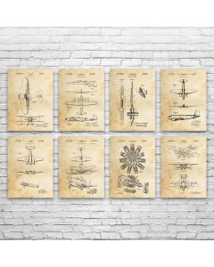 Airplane Patent Prints Set of 8
