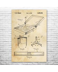 Pizza Box Patent Print Poster