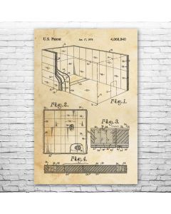 Racquetball Court Patent Print Poster