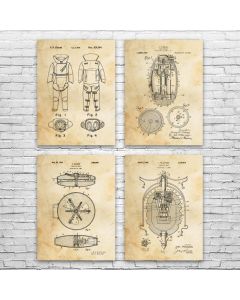 Bomb Squad Patent Posters Set of 4