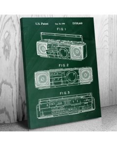 Boombox Tape Player Patent Canvas Print