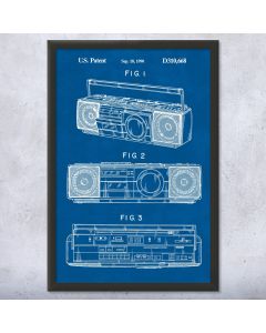 Boombox Tape Player Patent Framed Print