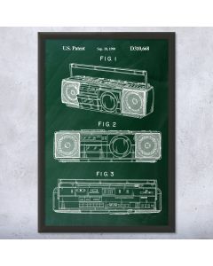 Boombox Tape Player Framed Patent Print