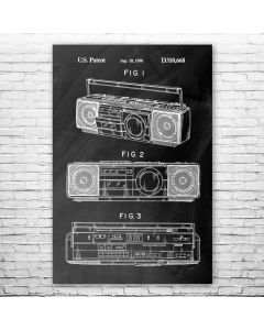 Boombox Tape Player Poster Print
