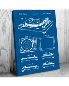 Turntable Record Player Patent Canvas Print