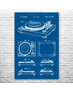Turntable Record Player Poster Patent Print