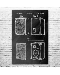 Music Speaker Studio Monitor Poster Patent Print