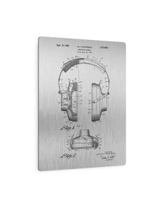 Headphones Patent Metal Print