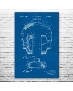 Headphones Poster Patent Print