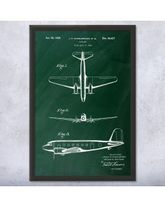 Douglas DC-2 Airplane Framed Patent Print