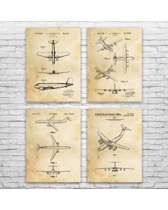 Airplane Patent Posters Set of 4