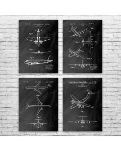 Airplane Patent Posters Set of 4