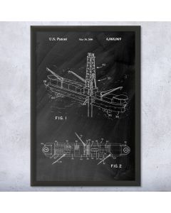 Offshore Drilling Rig Framed Print