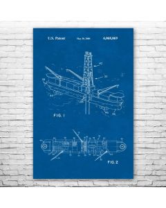 Offshore Drilling Rig Poster Print