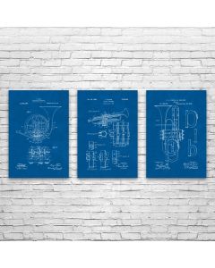 Brass Instruments Posters Set of 3