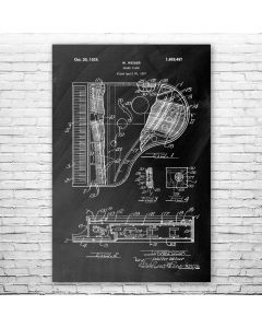 Grand Piano Poster Patent Print
