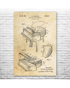 Grand Piano Patent Print Poster