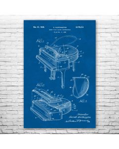 Grand Piano Patent Print Poster