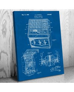 Rockola Automatic Juke Box Canvas Patent Art Print