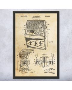 Automatic Juke Box Framed Patent Print