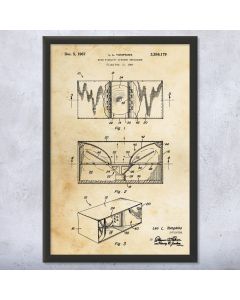 High Fidelity Speaker Framed Patent Print